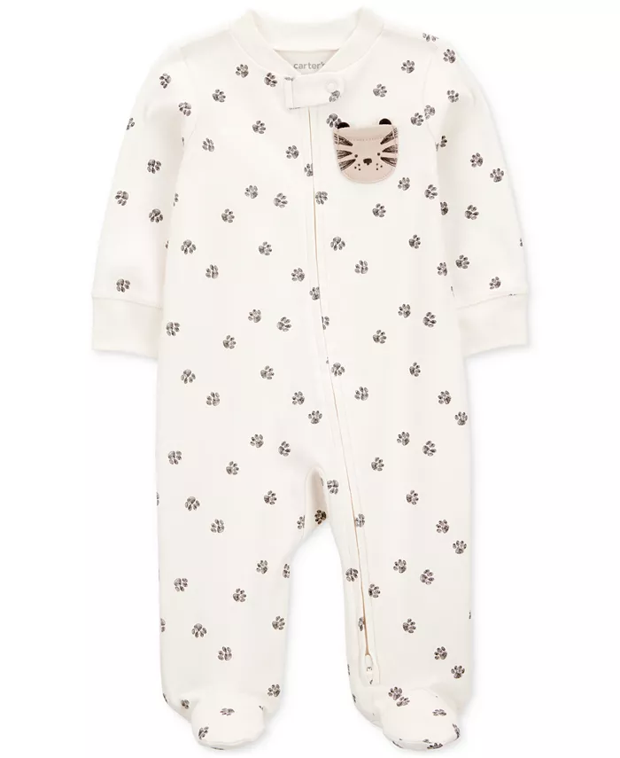 Детский комбинезон с ножками Baby Boys Tiger на молнии по всей длине, хлопковый, для сна и прогулок Carter's, белый
Детский комбинезон с ножками Baby Boys Tiger на молнии по всей длине, хлопковый, для сна и прогулок Carter's, белый