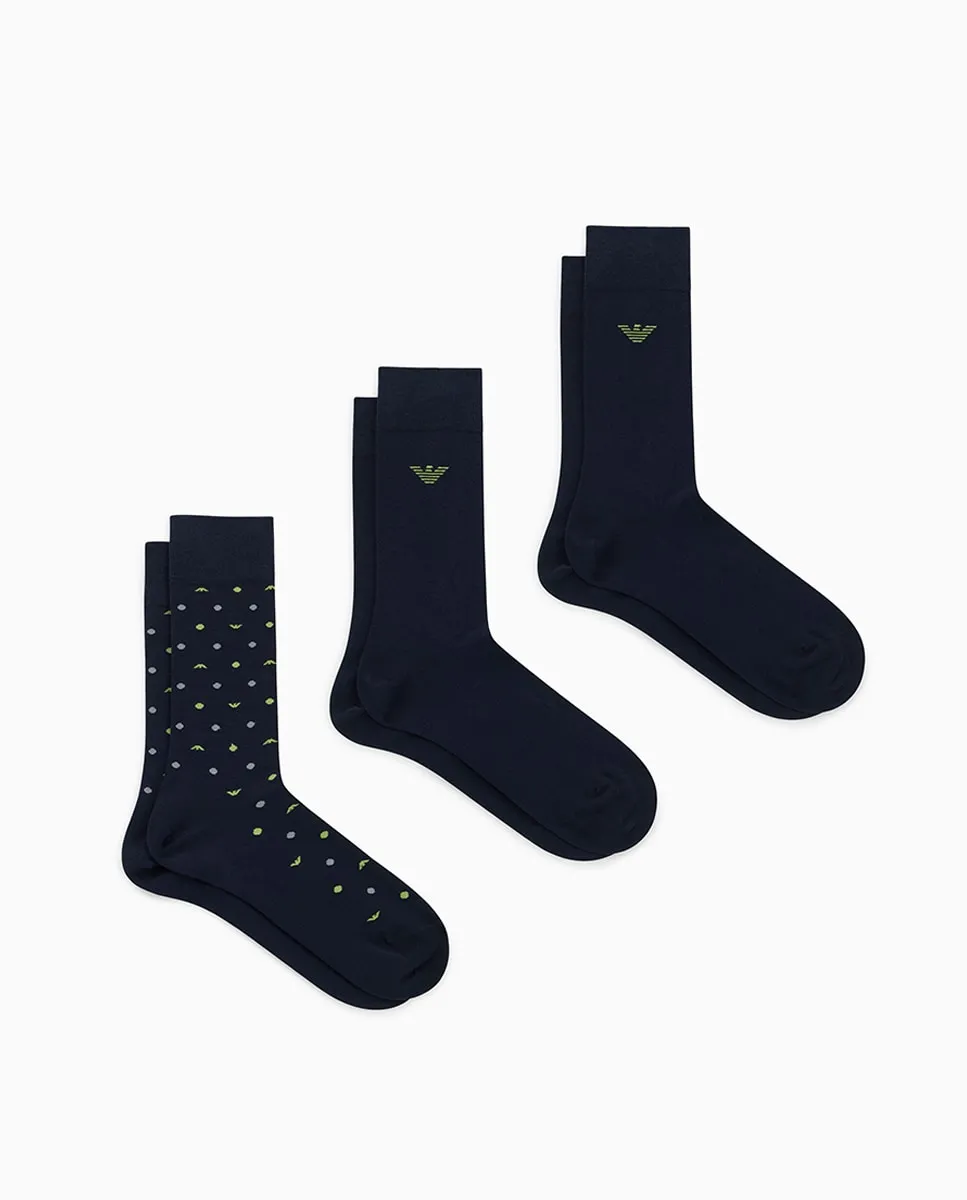 Набор из трех пар коротких мужских носков Emporio Armani, темно-синий
Набор из трех пар коротких мужских носков Emporio Armani, темно-синий