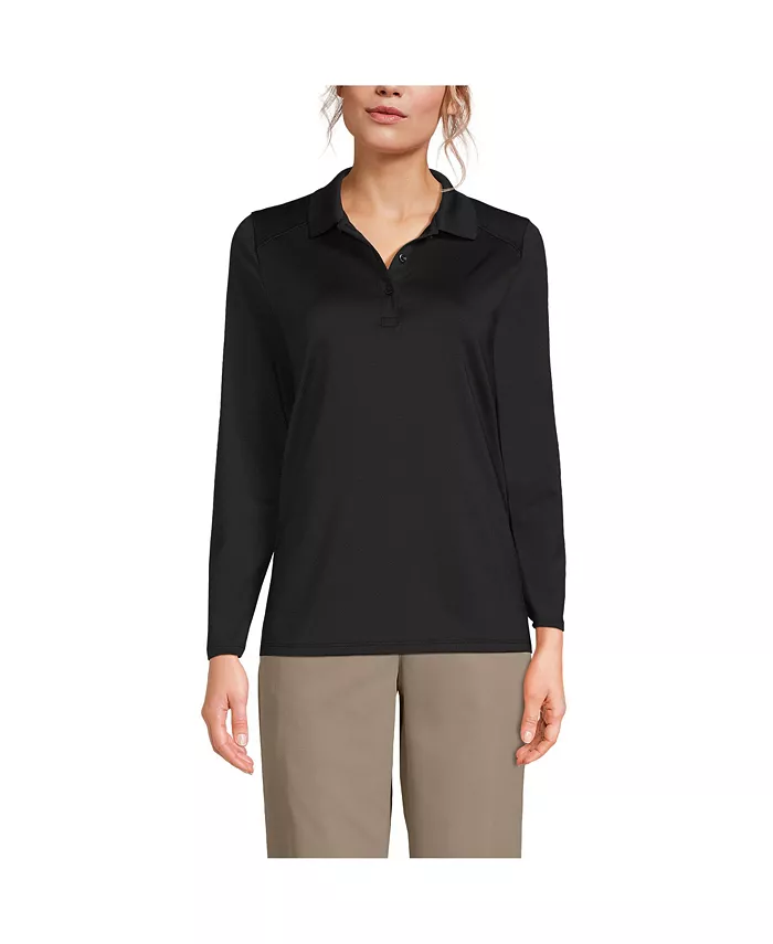 Женская рубашка-поло с длинным рукавом, быстросохнущая, женственного кроя Lands' End, черный
Женская рубашка-поло с длинным рукавом, быстросохнущая, женственного кроя Lands' End, черный