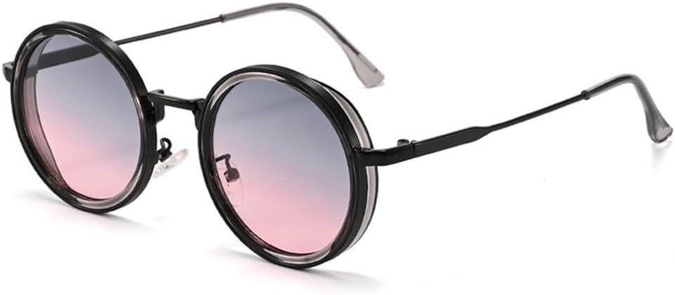 Солнцезащитные очки UV400 - Металлические панк-очки с круглым оправой и градиентным покрытием, подходят для женщин и мужчин, для бега и занятий спортом на открытом воздухе UYPTK, Black-graypink
Солнцезащитные очки UV400 - Металлические панк-очки с круглым оправой и градиентным покрытием, подходят для женщин и мужчин, для бега и занятий спортом на открытом воздухе UYPTK, Black-graypink