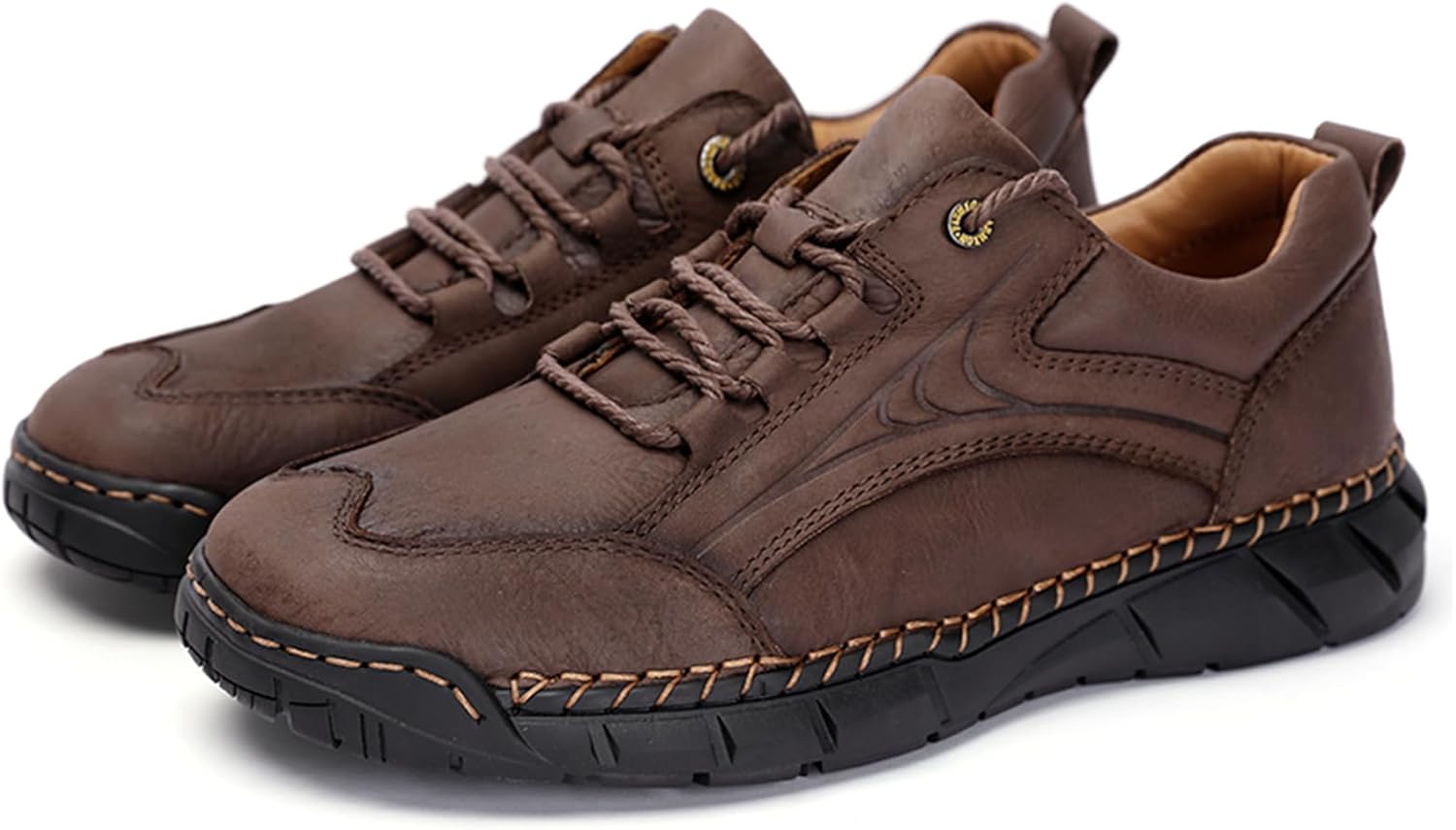 Мужские вручную сделанные ботинки-чукка из натуральной кожи с шнуровкой, повседневные, легкие, средние по высоте лоферы для ходьбы, вождения и походов Qklmwes, коричневый
Мужские вручную сделанные ботинки-чукка из натуральной кожи с шнуровкой, повседневные, легкие, средние по высоте лоферы для ходьбы, вождения и походов Qklmwes, коричневый