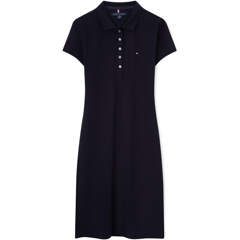 Платье с короткими рукавами женское темно-синее FAP Tommy Hilfiger 
Платье с короткими рукавами женское темно-синее FAP Tommy Hilfiger