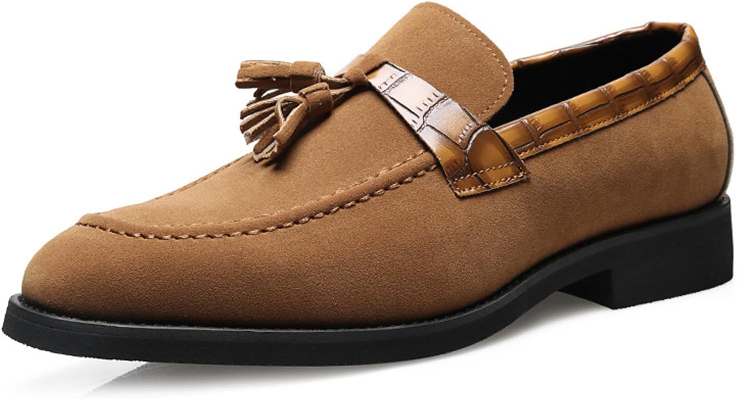 Мужские замшевые лоферы с кисточками на массивном каблуке, ретро с заостренным носком, нескользящие, на подкладке, мокасины для делового стиля, прогулок и офиса Fifilapin, коричневый
Мужские замшевые лоферы с кисточками на массивном каблуке, ретро с заостренным носком, нескользящие, на подкладке, мокасины для делового стиля, прогулок и офиса Fifilapin, коричневый