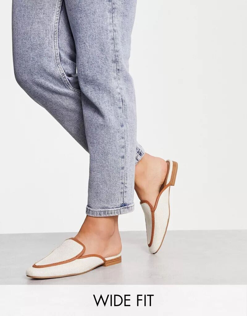Мюли на плоской подошве ASOS Wide Fit Main Street из натурального материала, широкого кроя
Мюли на плоской подошве ASOS Wide Fit Main Street из натурального материала, широкого кроя