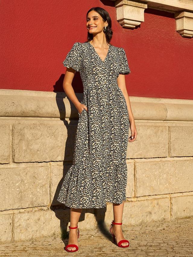 Платье миди с леопардовым принтом Yumi, коричневый/разноцветный
Платье миди с леопардовым принтом Yumi, коричневый/разноцветный