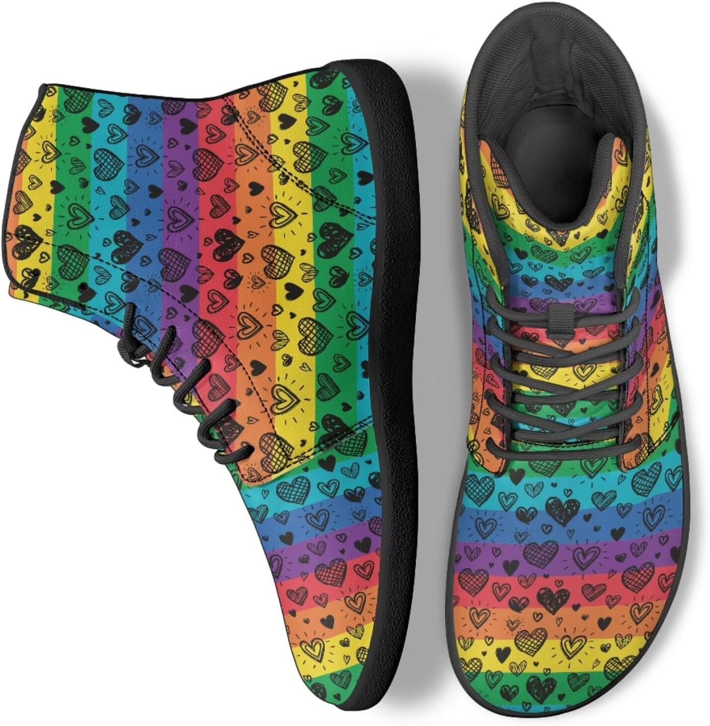 Высокие кеды Binienty для мужчин и женщин, Rainbow Love Heart
Высокие кеды Binienty для мужчин и женщин, Rainbow Love Heart