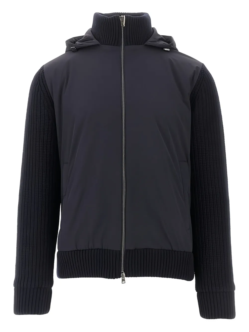 Куртка с капюшоном и трикотажными рукавами Herno, синий
Куртка с капюшоном и трикотажными рукавами Herno, синий