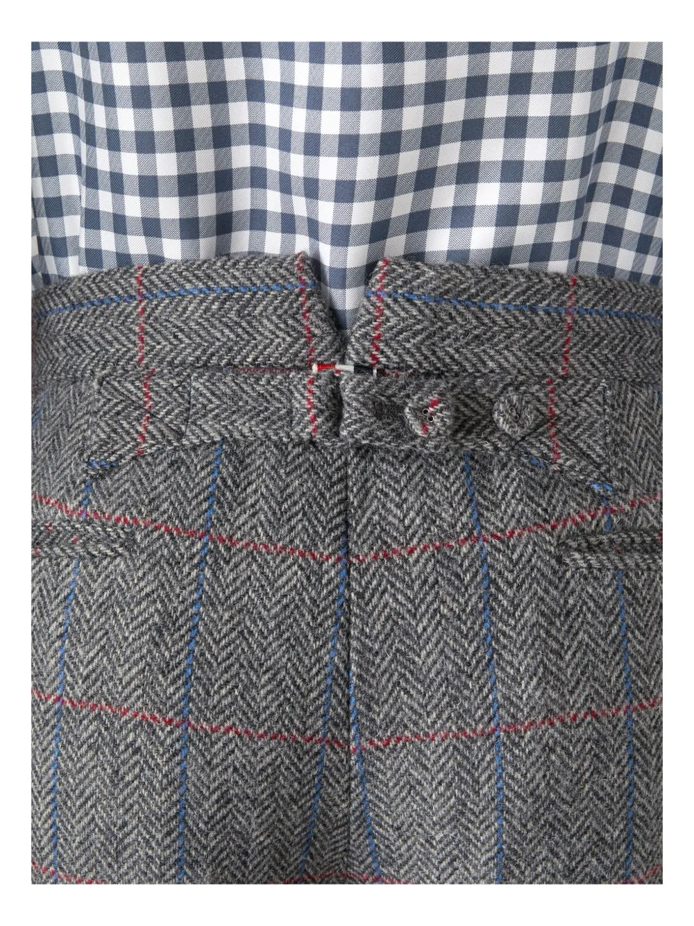 Брюки с манжетами и узором в елочку Thom Browne, серый
Брюки с манжетами и узором в елочку Thom Browne, серый