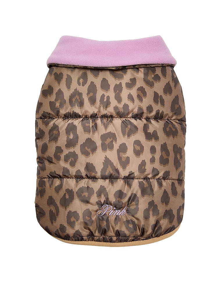 Розовый пуховик для щенка Pink, leopard print
Розовый пуховик для щенка Pink, leopard print