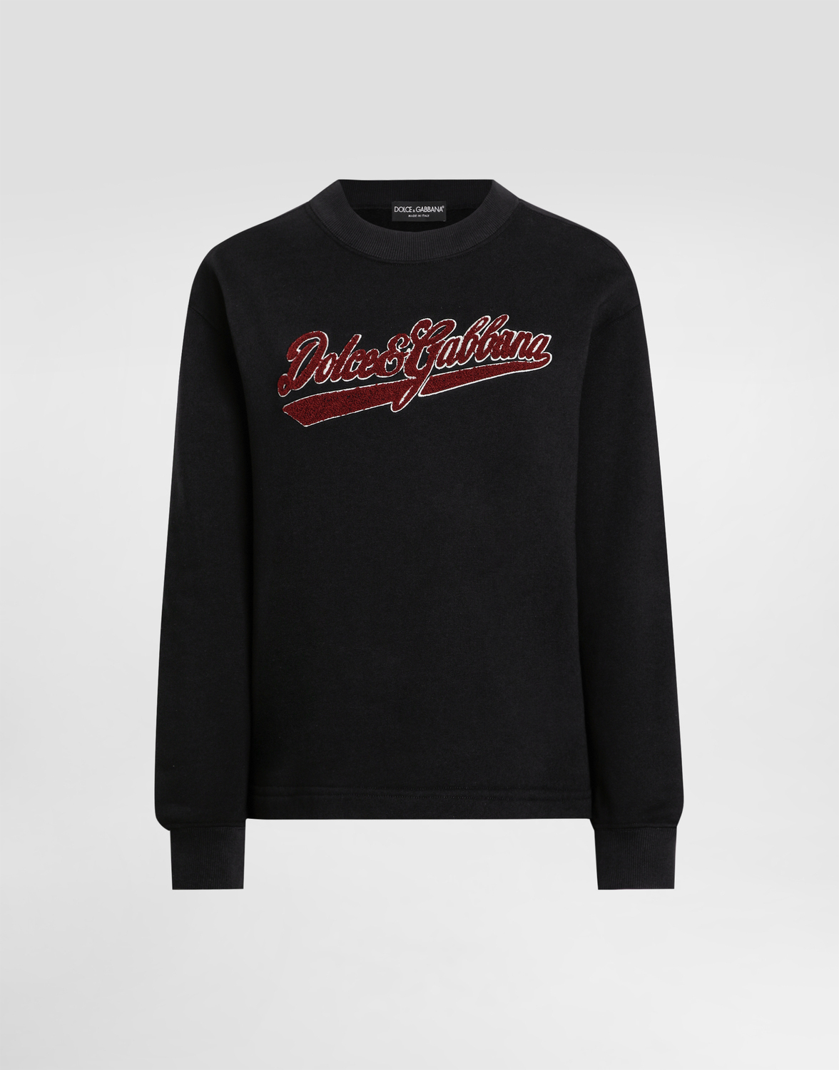Хлопковый свитшот с нашивкой Dolce & Gabbana, черный
Хлопковый свитшот с нашивкой Dolce & Gabbana, черный