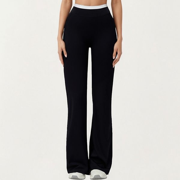 Женские активные брюки с высокой талией и расклешенными штанинами на широком поддерживающем поясе Anna-Kaci, Black
Женские активные брюки с высокой талией и расклешенными штанинами на широком поддерживающем поясе Anna-Kaci, Black
