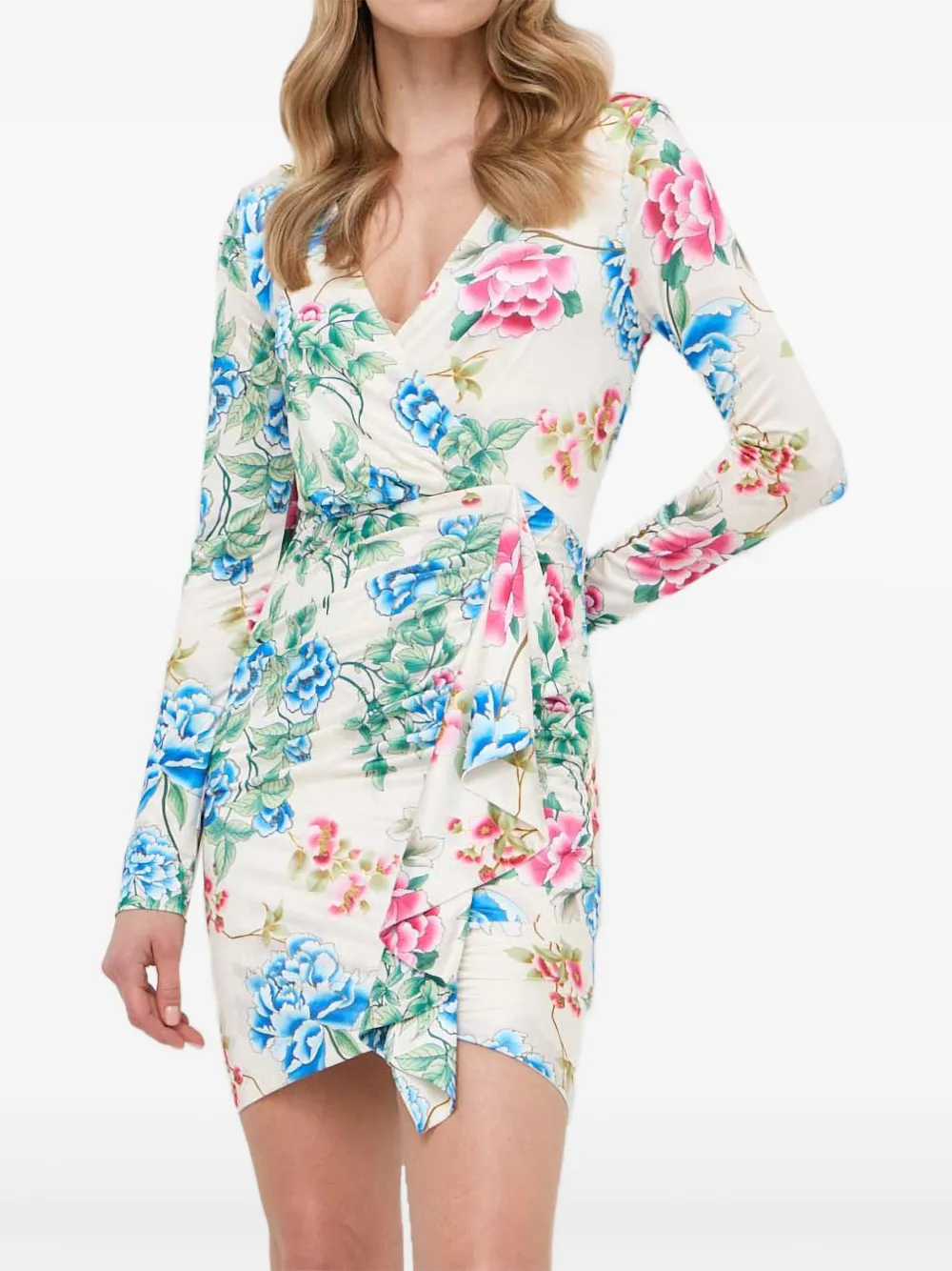 Платье мини с запахом и цветочным принтом Guess Usa, белый
Платье мини с запахом и цветочным принтом Guess Usa, белый