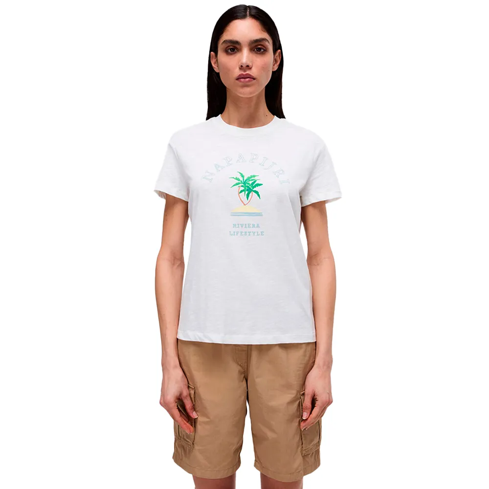Футболка с коротким рукавом Napapijri Fete, белый 
Футболка с коротким рукавом Napapijri Fete, белый