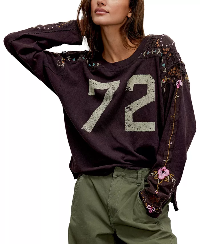 Женская хлопковая футболка с длинным рукавом и вышивкой «Лилит» Free People, коричневый
Женская хлопковая футболка с длинным рукавом и вышивкой «Лилит» Free People, коричневый