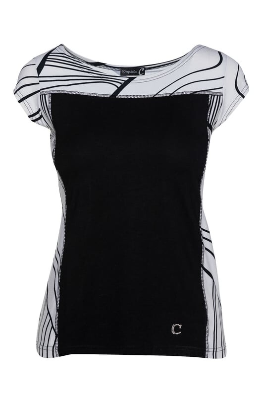 Двухцветный топ с рукавами с капюшоном и принтом Conquista, черный
Двухцветный топ с рукавами с капюшоном и принтом Conquista, черный