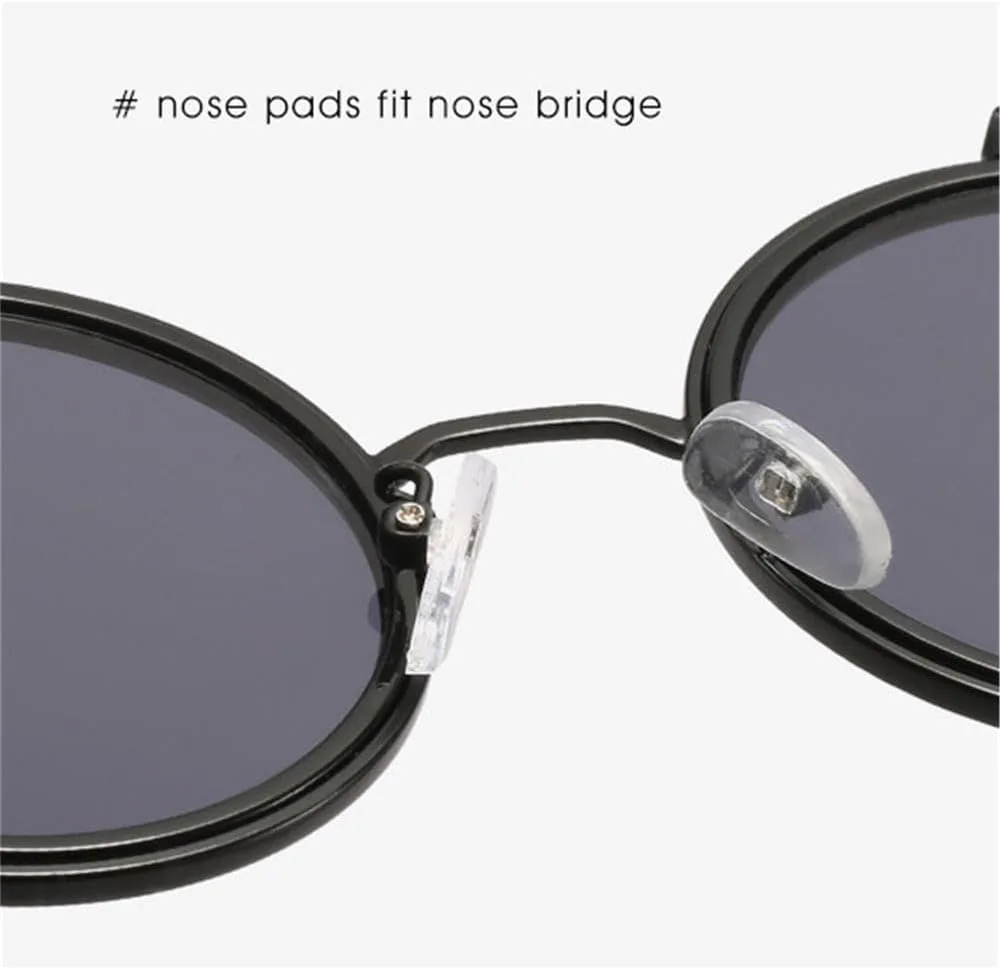 Круглые солнцезащитные очки в стиле стимпанк для женщин и мужчин, солнцезащитные очки в стиле панк с защитой от УФ-излучения UV400 DSVIGF, Black-black Gray
Круглые солнцезащитные очки в стиле стимпанк для женщин и мужчин, солнцезащитные очки в стиле панк с защитой от УФ-излучения UV400 DSVIGF, Black-black Gray