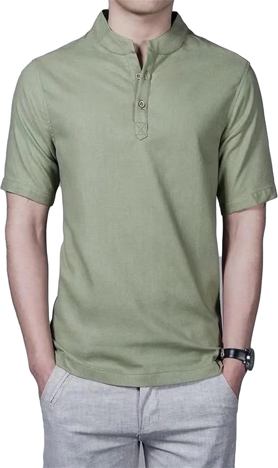 Футболка Henley мужская, V-образный вырез, летняя, из хлопка и льна JEsilunmaMY
Футболка Henley мужская, V-образный вырез, летняя, из хлопка и льна JEsilunmaMY