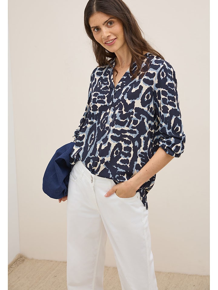 Блузка темно-синего/кремового цвета Cecil
Блузка темно-синего/кремового цвета Cecil