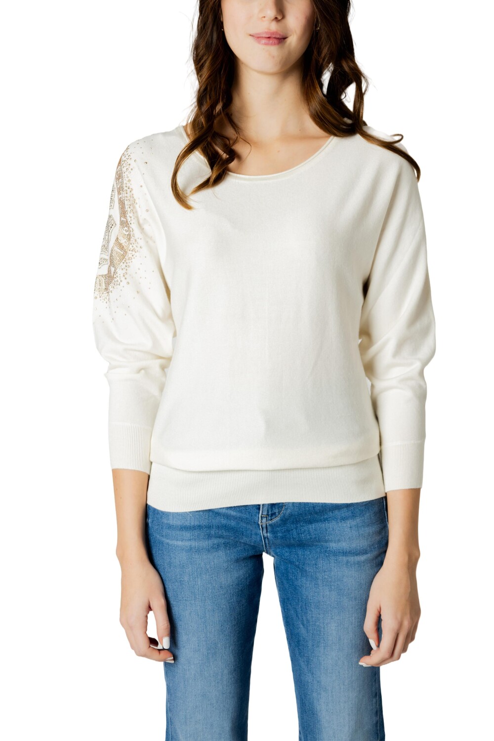 Джемпер Guess со стразами, белый
Джемпер Guess со стразами, белый