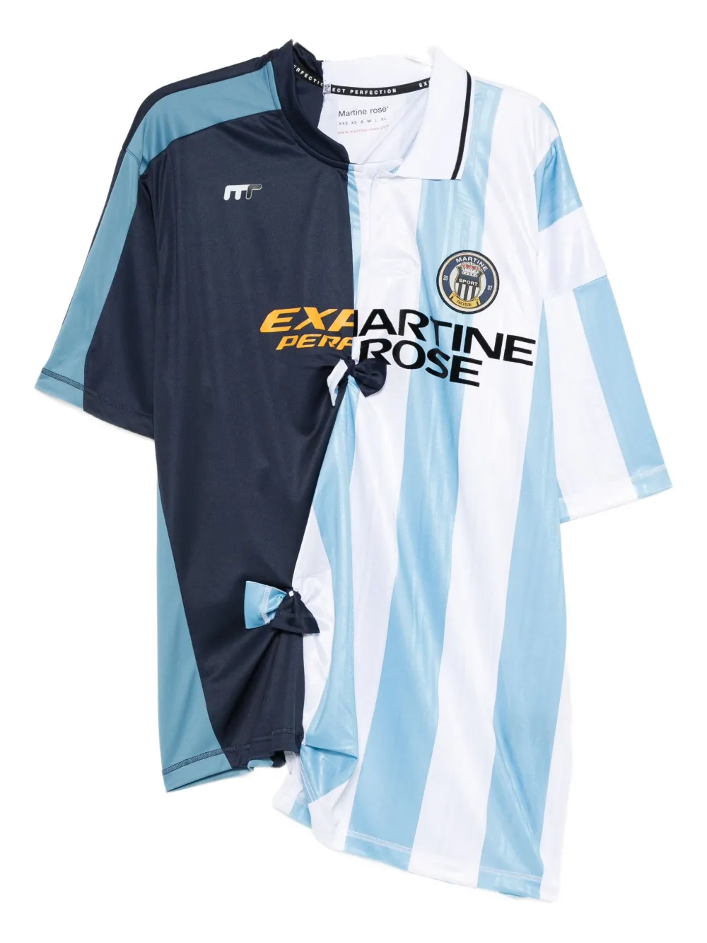 Панельный полосатый джемпер Martine Rose, синий 
Панельный полосатый джемпер Martine Rose, синий