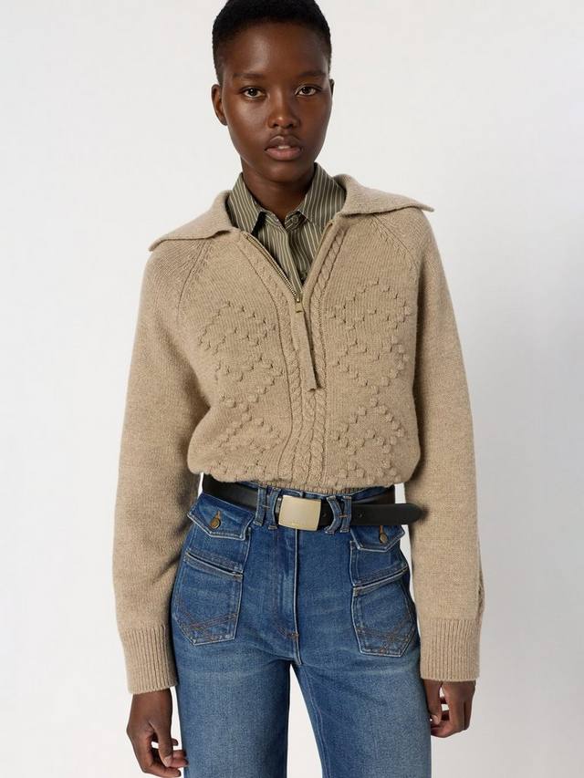 Эдена джемпер с воротником-стойкой на молнии из смесовой шерсти Gerard Darel
Эдена джемпер с воротником-стойкой на молнии из смесовой шерсти Gerard Darel