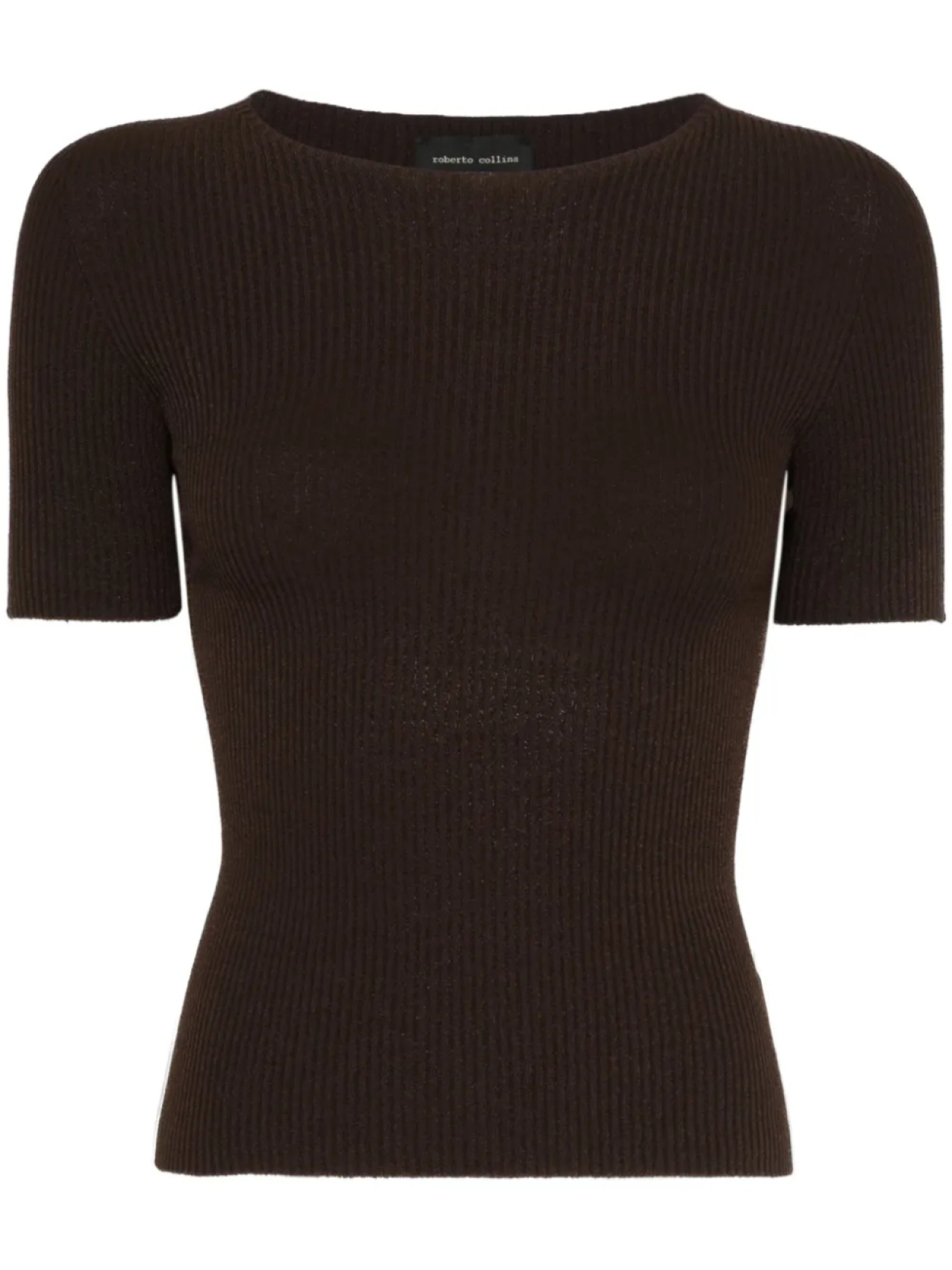 Футболка в мелкий рубчик от Roberto Collina, коричневый
Футболка в мелкий рубчик от Roberto Collina, коричневый
