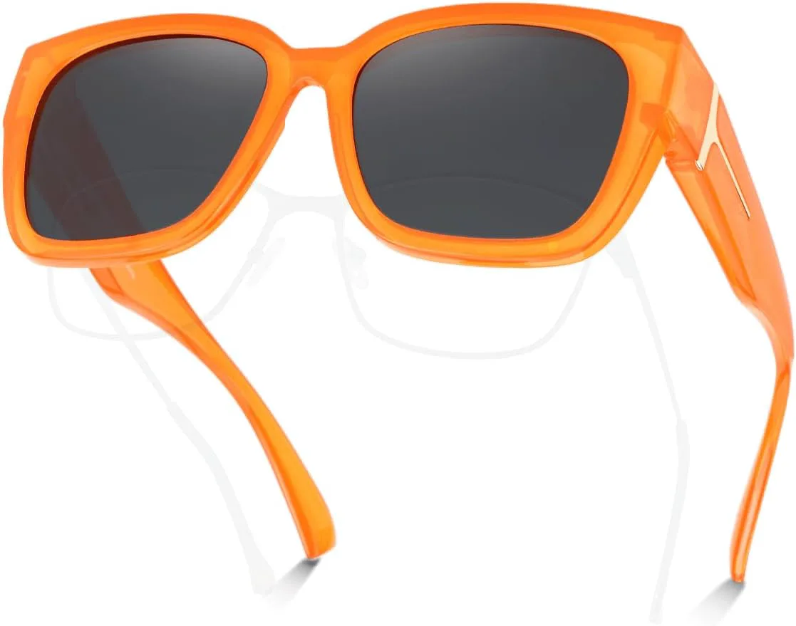 Поляризованные солнцезащитные очки Meeloog для женщин с защитой от УФ-излучения, модные квадратные очки-обтекатели для вождения и езды, P1 Orange Frame/Grey Lens
Поляризованные солнцезащитные очки Meeloog для женщин с защитой от УФ-излучения, модные квадратные очки-обтекатели для вождения и езды, P1 Orange Frame/Grey Lens