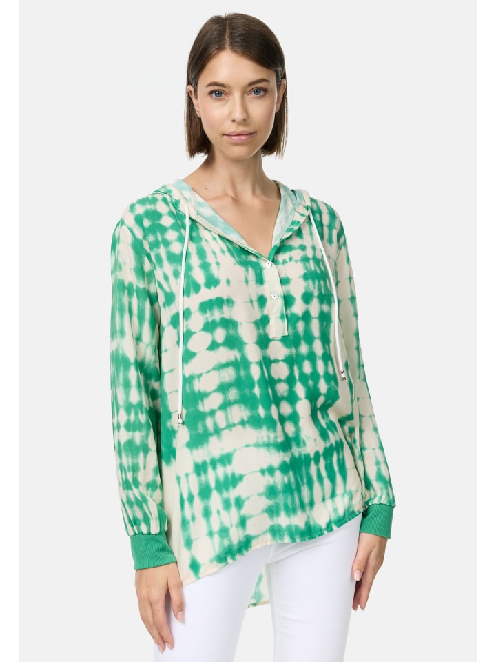 Блузка с капюшоном в стиле батик зеленого цвета PM SELECTED
Блузка с капюшоном в стиле батик зеленого цвета PM SELECTED