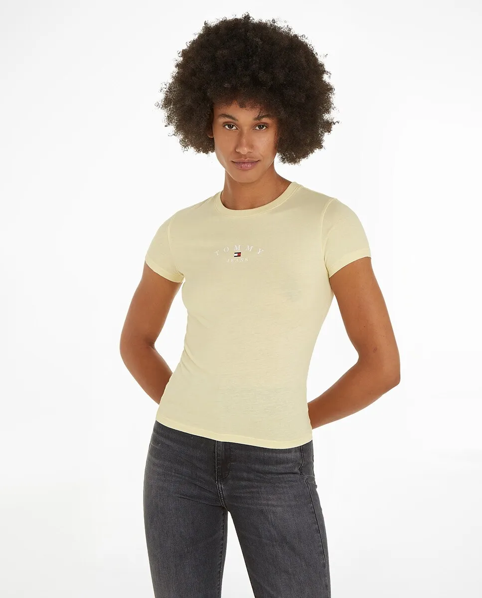 Женская футболка облегающего кроя с короткими рукавами Tommy Jeans, желтый
Женская футболка облегающего кроя с короткими рукавами Tommy Jeans, желтый