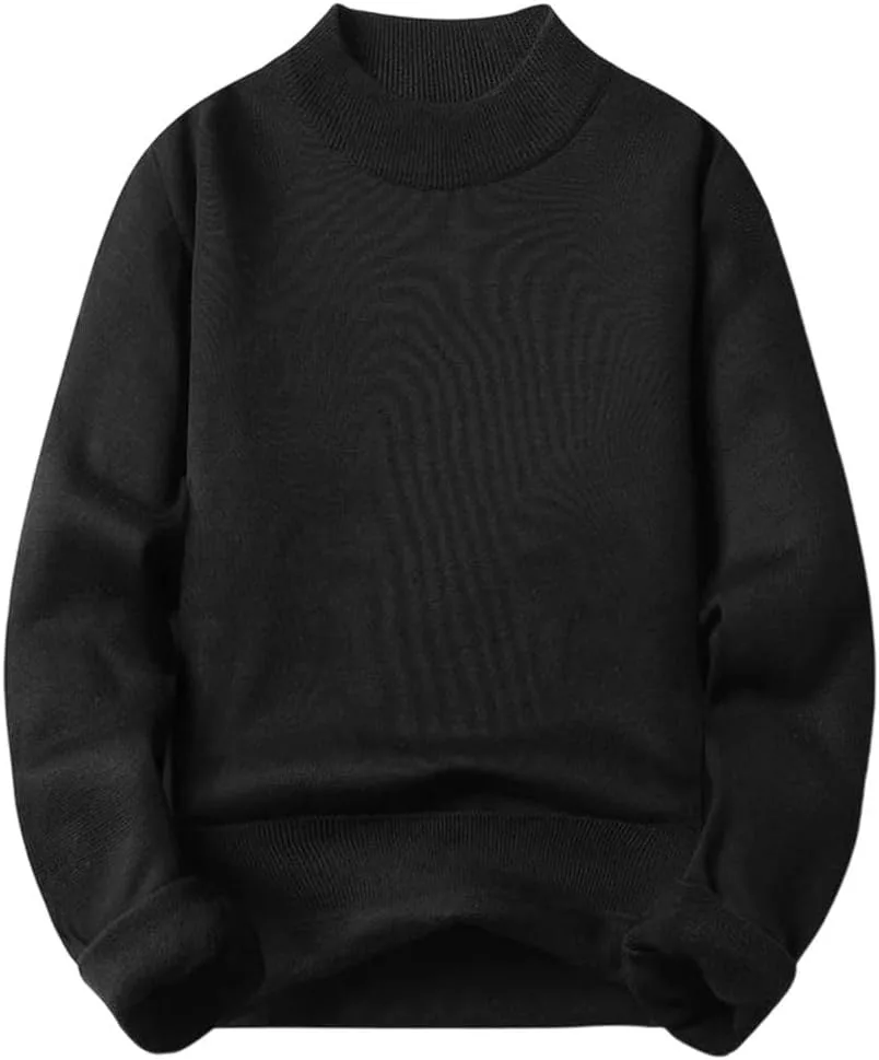 Мужской свитер с воротником стойкой, однотонный
Мужской свитер с воротником стойкой, однотонный