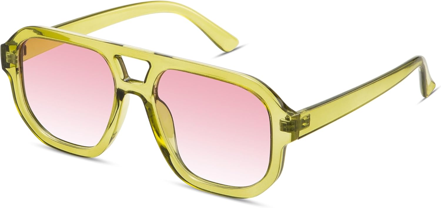 livho Модные поляризованные квадратные солнцезащитные очки-авиаторы для женщин и мужчин, квадратная оправа, ретро-солнцезащитные очки для женщин и мужчин 2025 Shades, Dark Green/Gradient Pink
livho Модные поляризованные квадратные солнцезащитные очки-авиаторы для женщин и мужчин, квадратная оправа, ретро-солнцезащитные очки для женщин и мужчин 2025 Shades, Dark Green/Gradient Pink