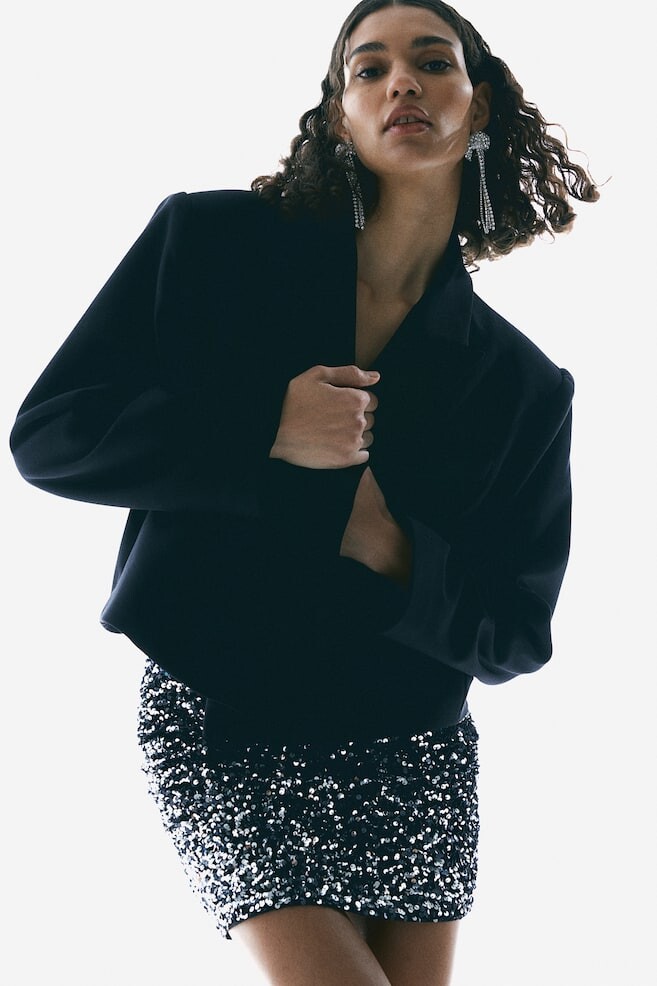 Блейзер оверсайз из джерси H&M, черный
Блейзер оверсайз из джерси H&M, черный