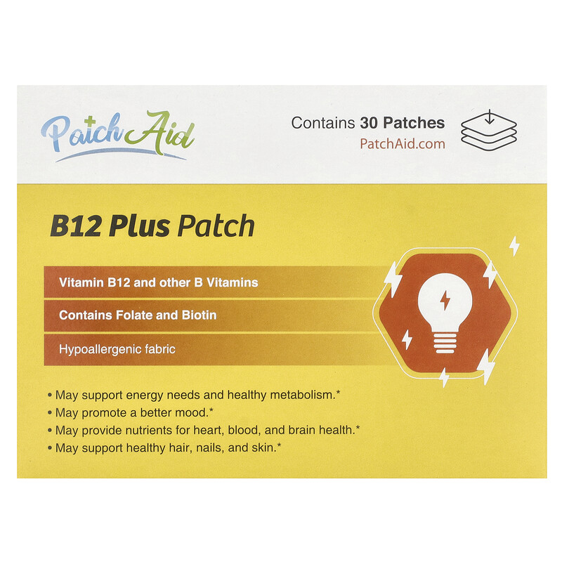 PatchAid, B12 Plus, 30 штук
PatchAid, B12 Plus, 30 штук