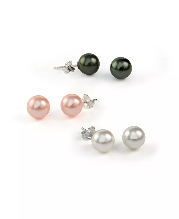 Набор из 3 серег-гвоздиков с имитацией жемчуга белого, черного и розового цветов, стерлинговое серебро, 8 мм Bling Jewelry, multicolor
Набор из 3 серег-гвоздиков с имитацией жемчуга белого, черного и розового цветов, стерлинговое серебро, 8 мм Bling Jewelry, multicolor