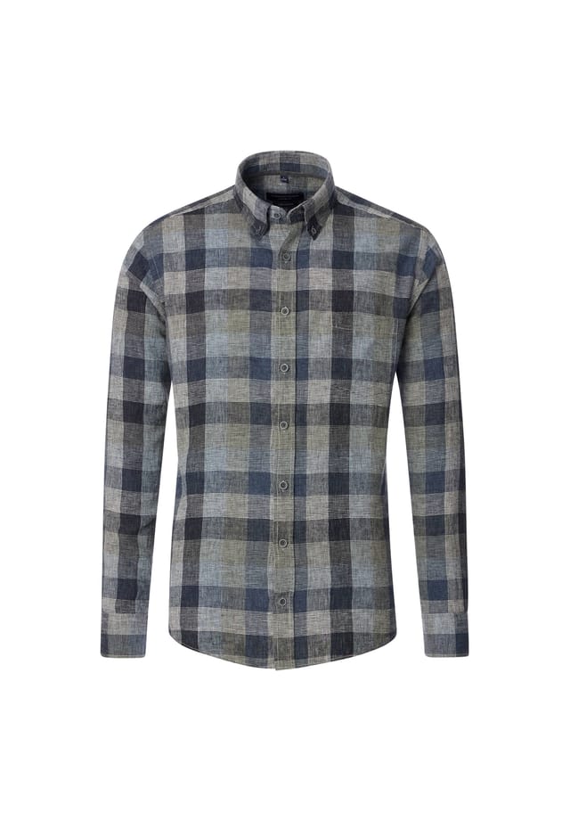 Льняная рубашка в клетку свободного покроя Casamoda, серый
Льняная рубашка в клетку свободного покроя Casamoda, серый