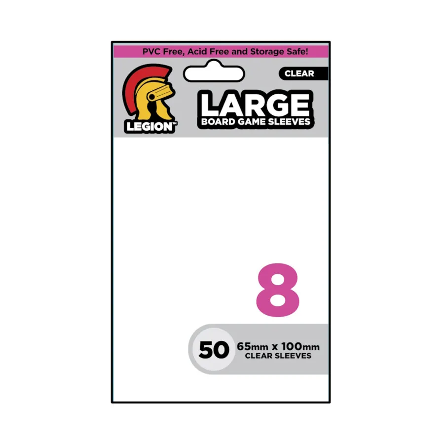 Рукав для настольной игры 8 — большой, 65x100 мм (50), Board Game Card Sleeves (Legion Events)
Рукав для настольной игры 8 — большой, 65x100 мм (50), Board Game Card Sleeves (Legion Events)