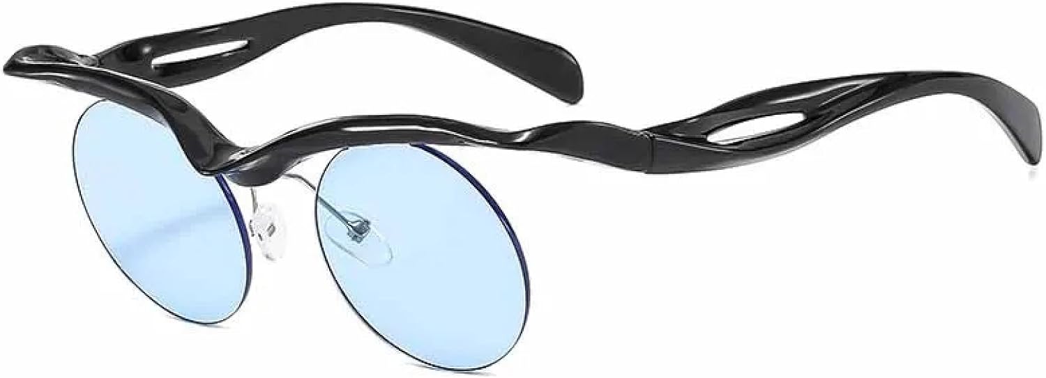 Винтажные круглые солнцезащитные очки в стиле панк без оправы для женщин и мужчин, модные, роскошные, в маленькой оправе, для активного отдыха, с защитой от УФ-излучения UV400 TKKTLLT, Black Blue
Винтажные круглые солнцезащитные очки в стиле панк без оправы для женщин и мужчин, модные, роскошные, в маленькой оправе, для активного отдыха, с защитой от УФ-излучения UV400 TKKTLLT, Black Blue