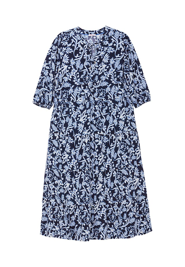 Платье макси с цветочным принтом и многоярусной юбкой Sheego, синий
Платье макси с цветочным принтом и многоярусной юбкой Sheego, синий