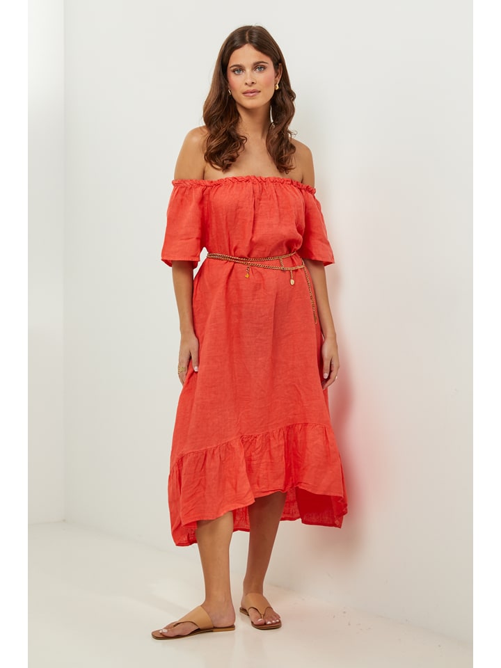 Lin Passion Льняное платье кораллового цвета
Lin Passion Льняное платье кораллового цвета