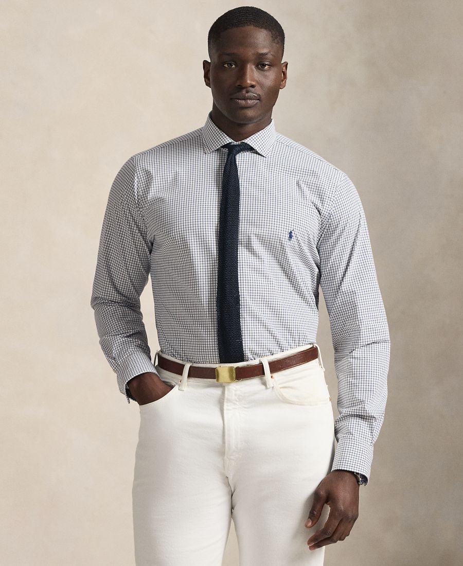 Мужская рубашка из эластичного поплина в клетку, больших размеров Polo Ralph Lauren, White New Classic Navy
Мужская рубашка из эластичного поплина в клетку, больших размеров Polo Ralph Lauren, White New Classic Navy