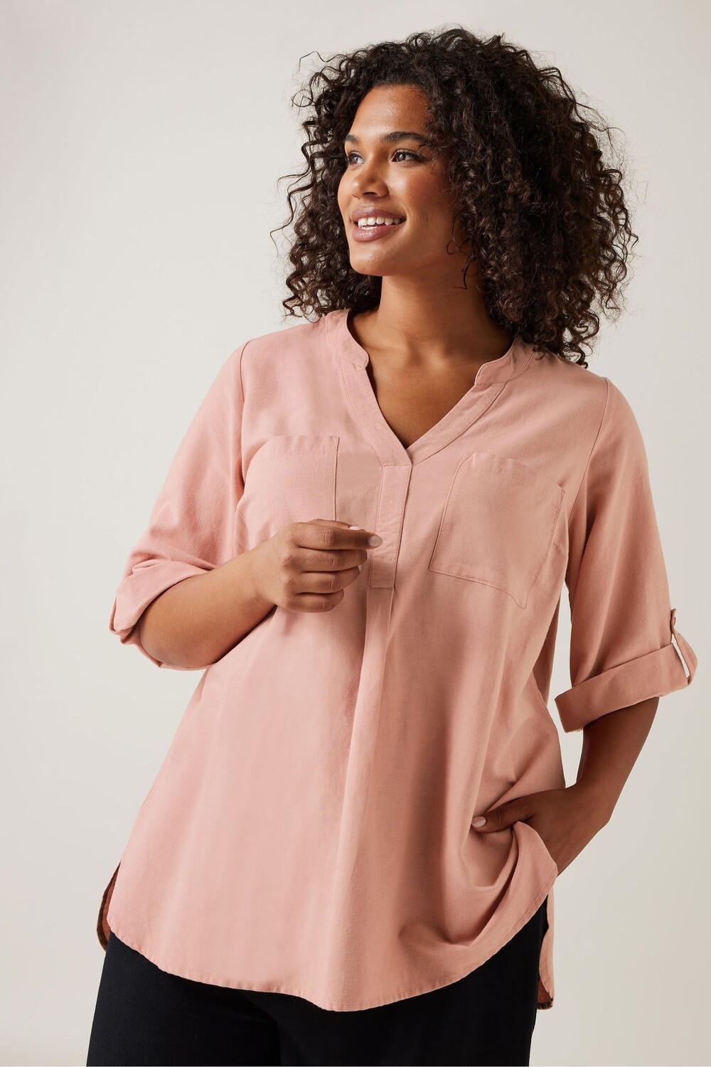 Верх из льна Evans, розовый
Верх из льна Evans, розовый