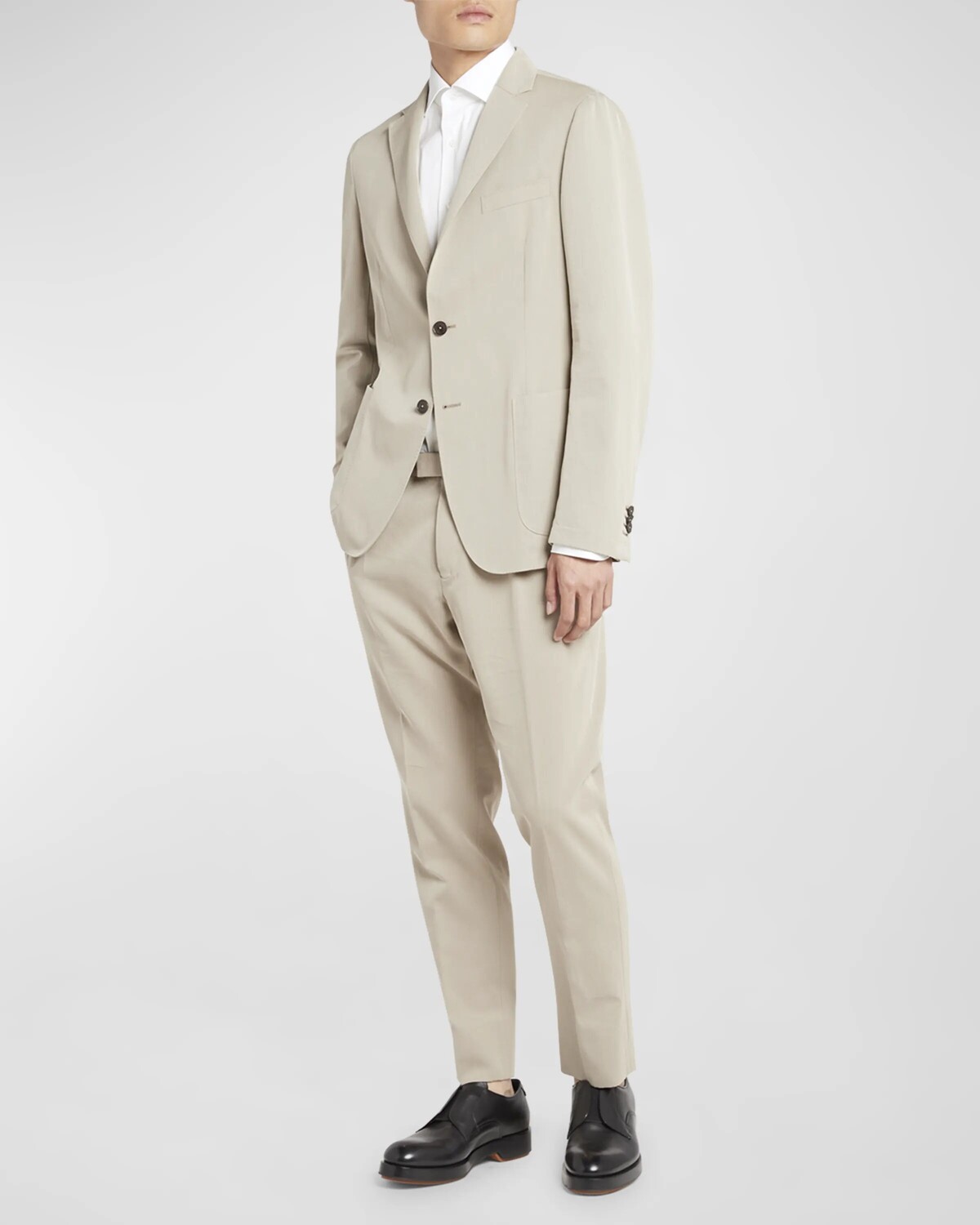 Мужской костюм из хлопка и шелка ZEGNA, цвет Khaki
Мужской костюм из хлопка и шелка ZEGNA, цвет Khaki