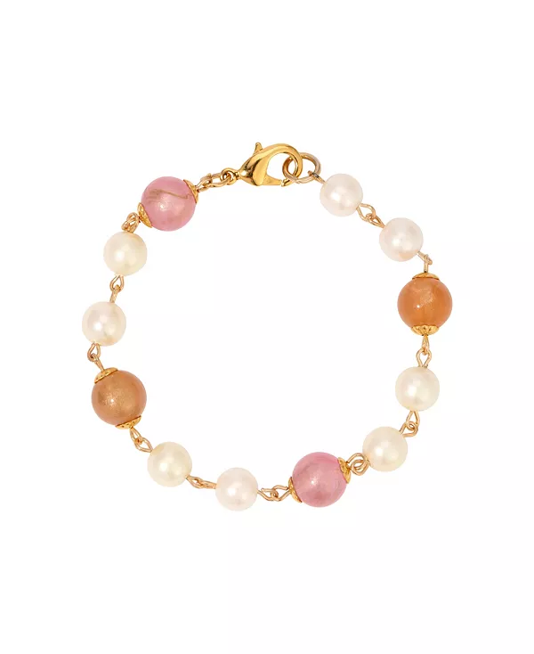 Браслет из бусин персиково-розового цвета с искусственным жемчугом 2028, multi
Браслет из бусин персиково-розового цвета с искусственным жемчугом 2028, multi