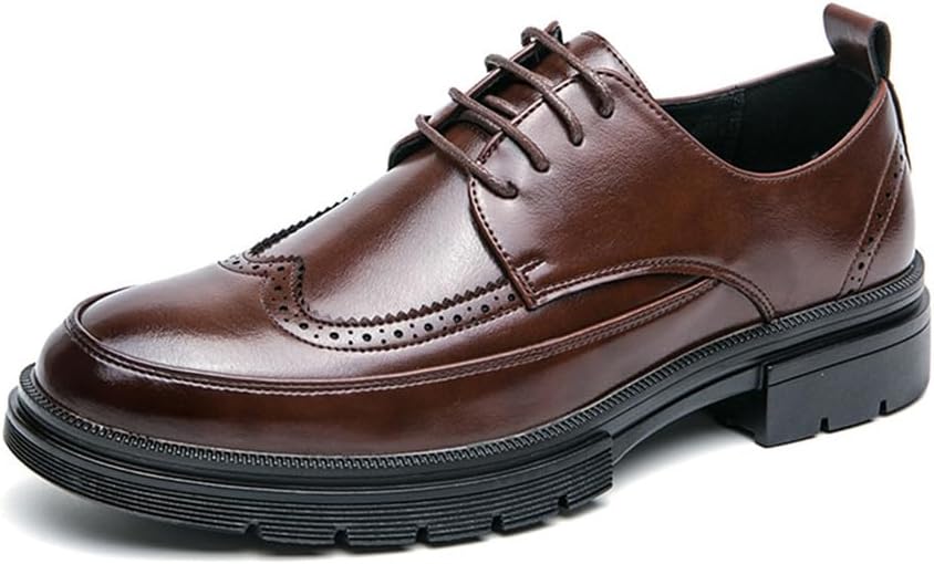 Мужские классические оксфорды KYOESCAI с шнуровкой, повседневные броги, стильные деловые дерби для вечеринок, работы и униформы, коричневый
Мужские классические оксфорды KYOESCAI с шнуровкой, повседневные броги, стильные деловые дерби для вечеринок, работы и униформы, коричневый