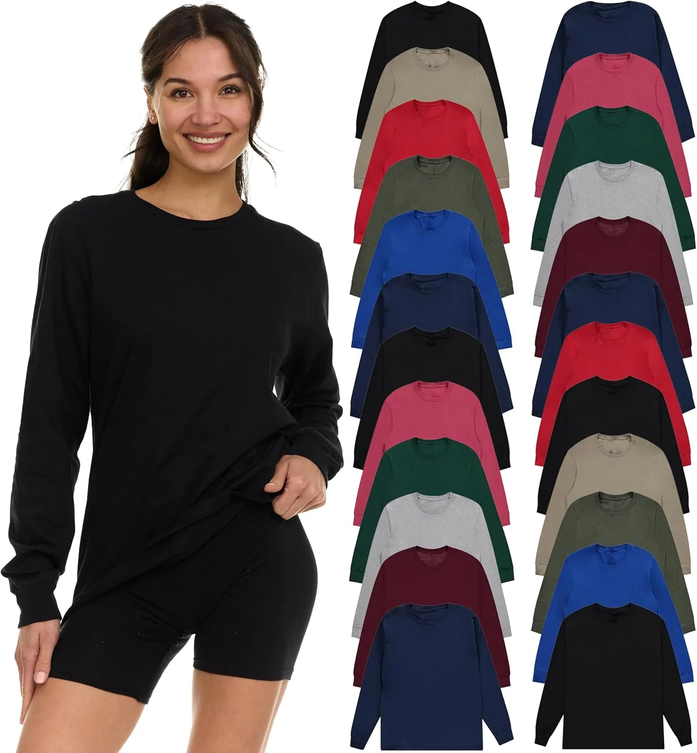 BILLIONHATS Женская футболка с длинным рукавом, оверсайз, хлопок
BILLIONHATS Женская футболка с длинным рукавом, оверсайз, хлопок