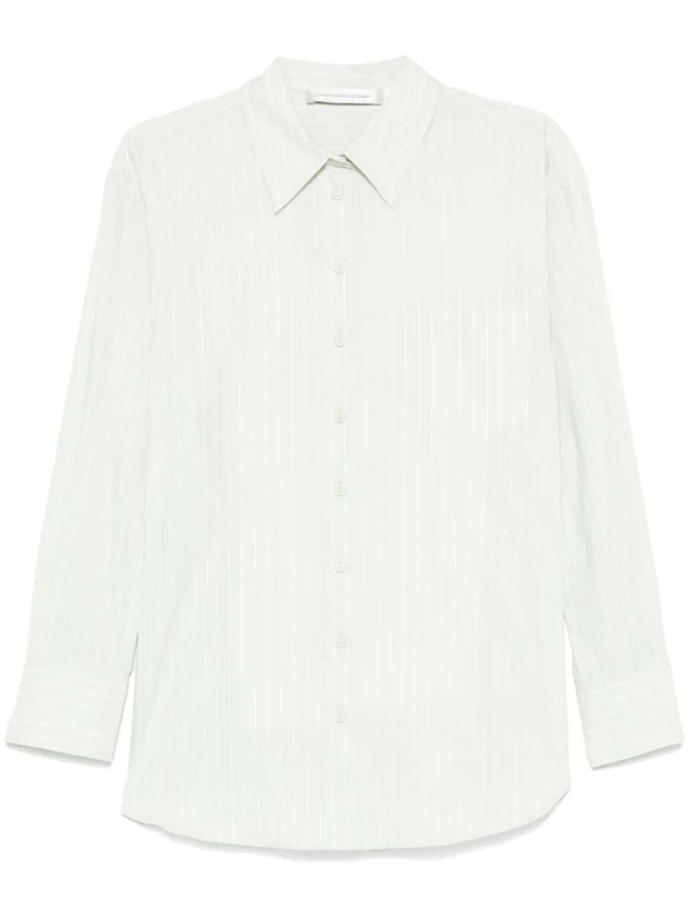 Полосатая рубашка с длинными рукавами Christopher Esber, зеленый 
Полосатая рубашка с длинными рукавами Christopher Esber, зеленый