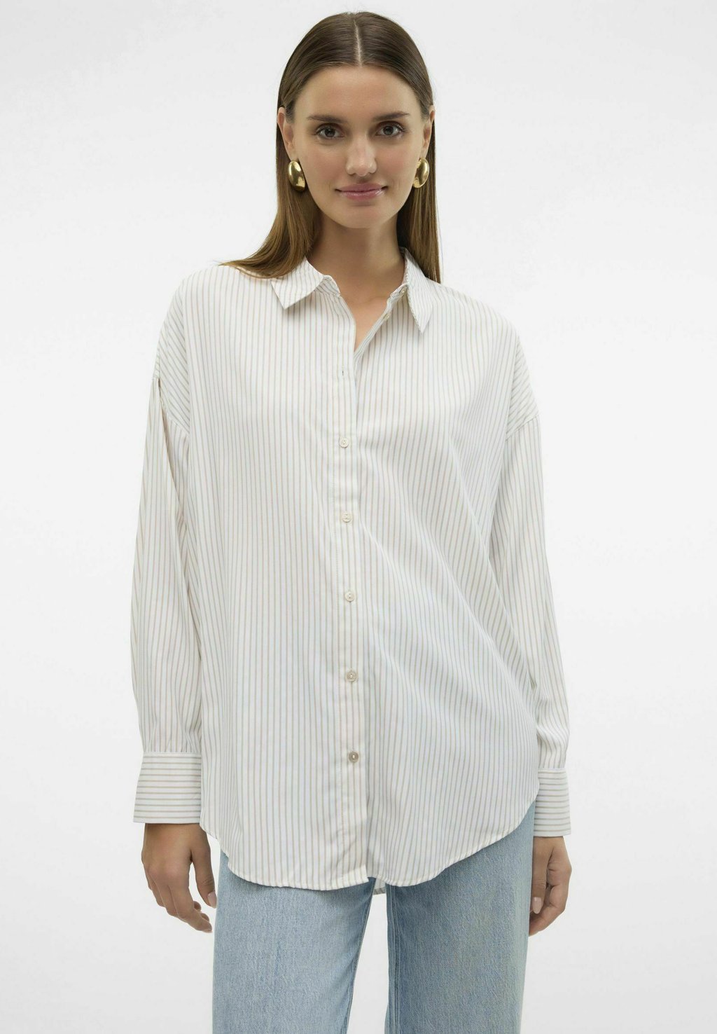 Блузка на пуговицах VMNORA Vero Moda, кремовый
Блузка на пуговицах VMNORA Vero Moda, кремовый