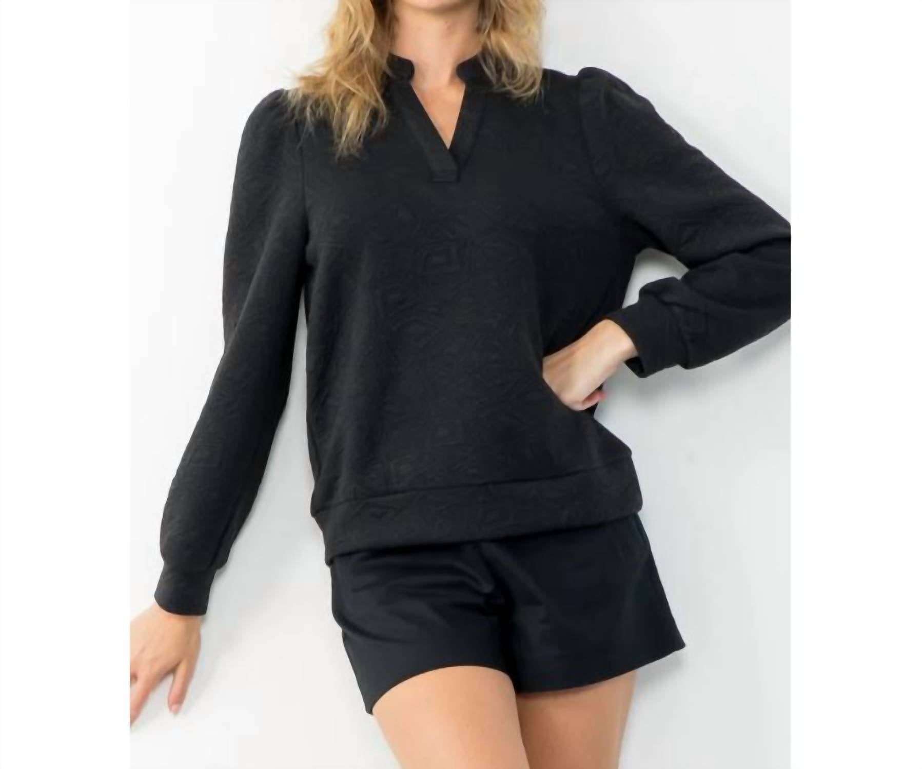 Текстурированный свитер с длинными рукавами черного цвета THML
Текстурированный свитер с длинными рукавами черного цвета THML