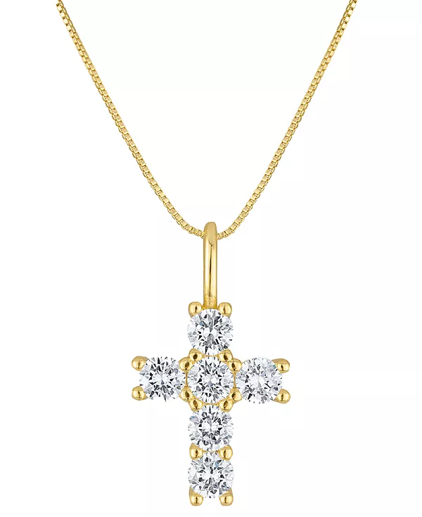 Ожерелье с подвеской в виде креста из кубического циркония 18 карат, 17-1/2 дюйма Ben Oni, gold
Ожерелье с подвеской в виде креста из кубического циркония 18 карат, 17-1/2 дюйма Ben Oni, gold