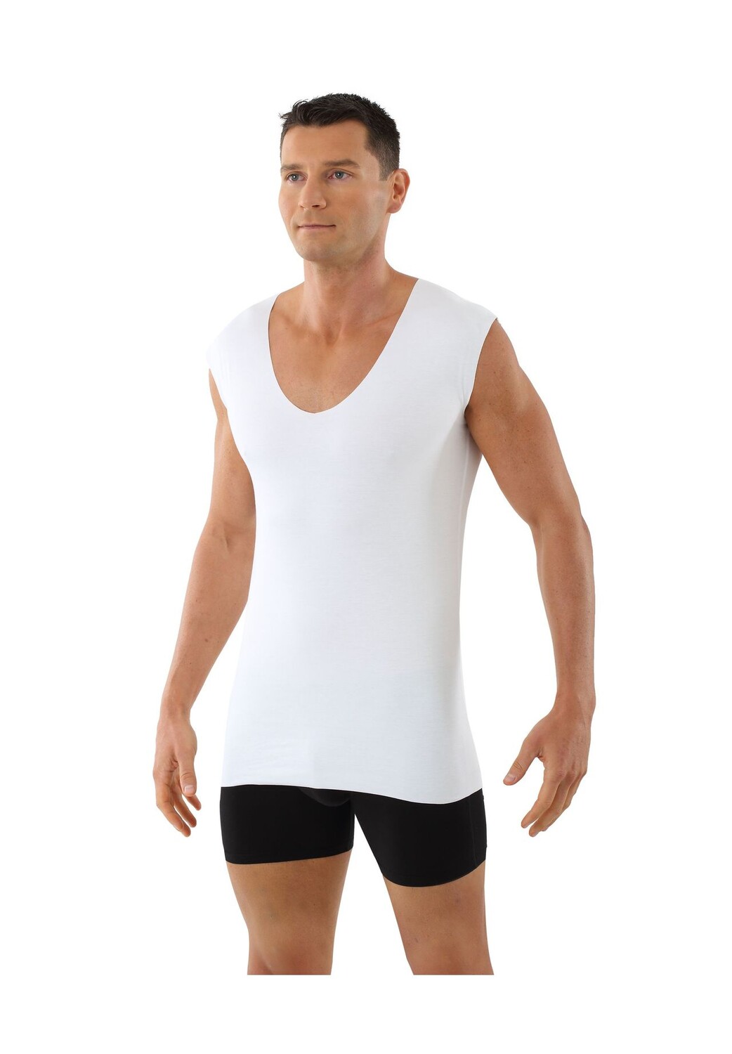 Майка Lasercut без подола Deep-V без рукавов Albertkreuz 
Майка Lasercut без подола Deep-V без рукавов Albertkreuz